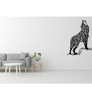 Wolf Metal Wall Art, Wolf Metal Sign, Mountain Wolf Metal Sign, Metal Wall Art 2