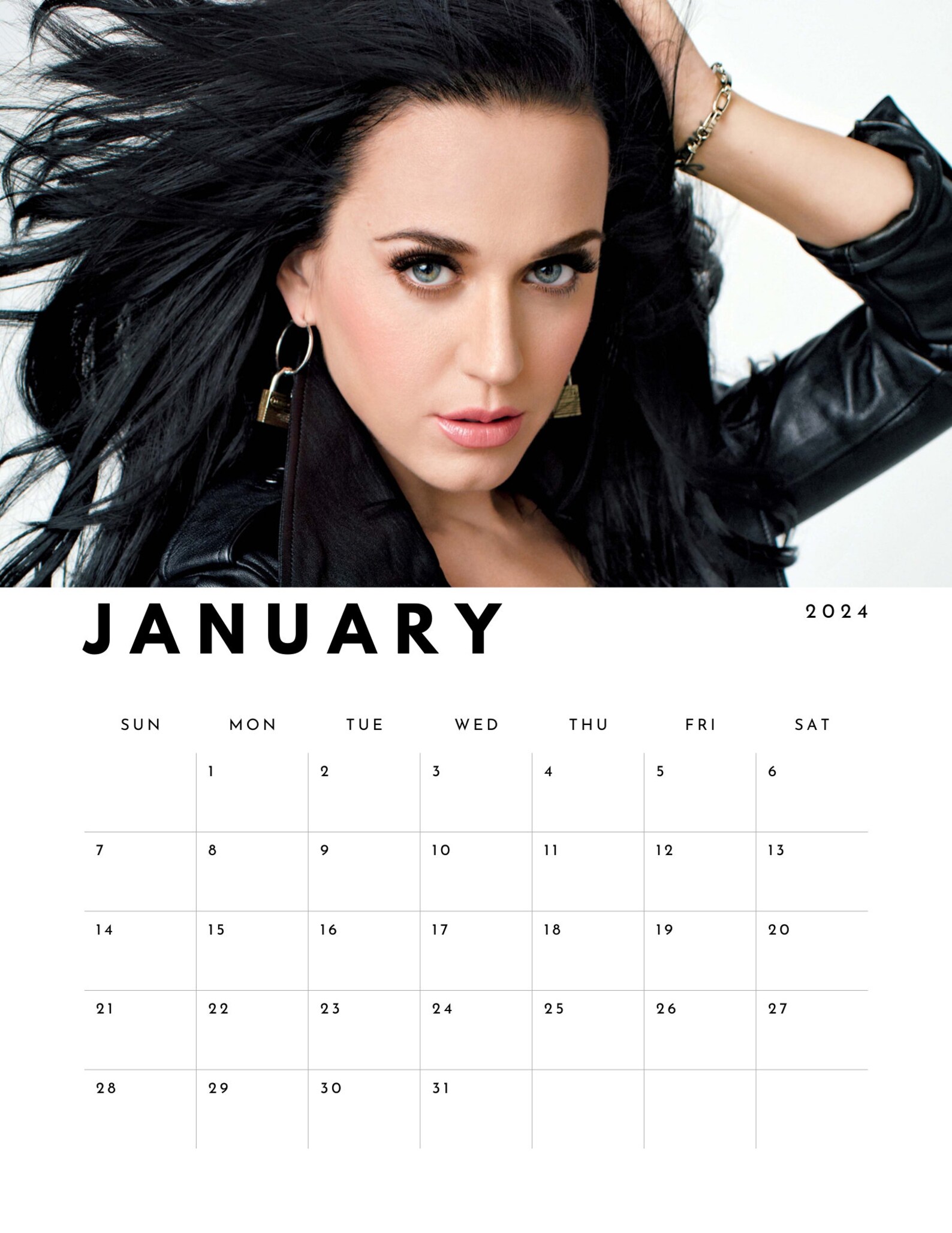 Katy Perry 2024 Calendar digital Download Etsy