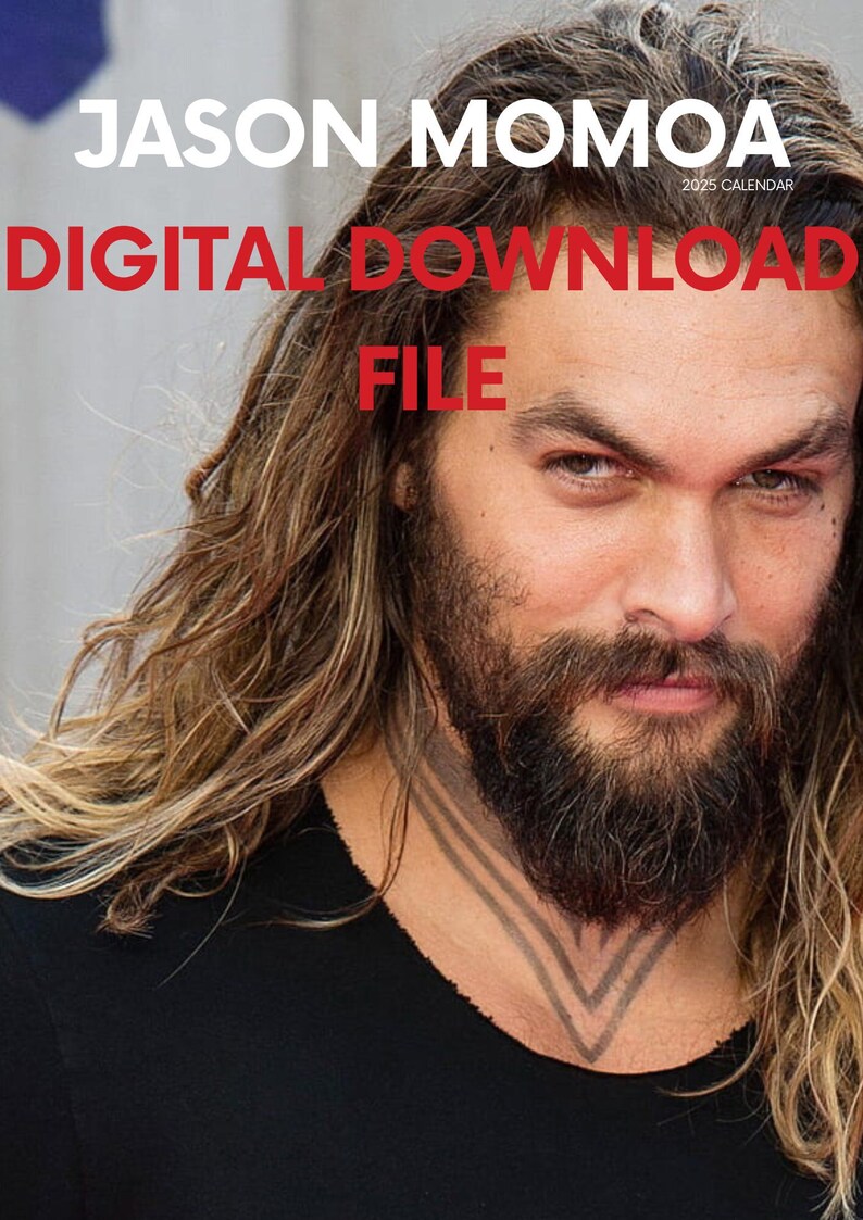 Jason Momoa 2025 Calendar digital Download Etsy