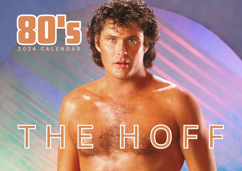 80's The Hoff 2024 Wall Calendar A4 digital download image 1