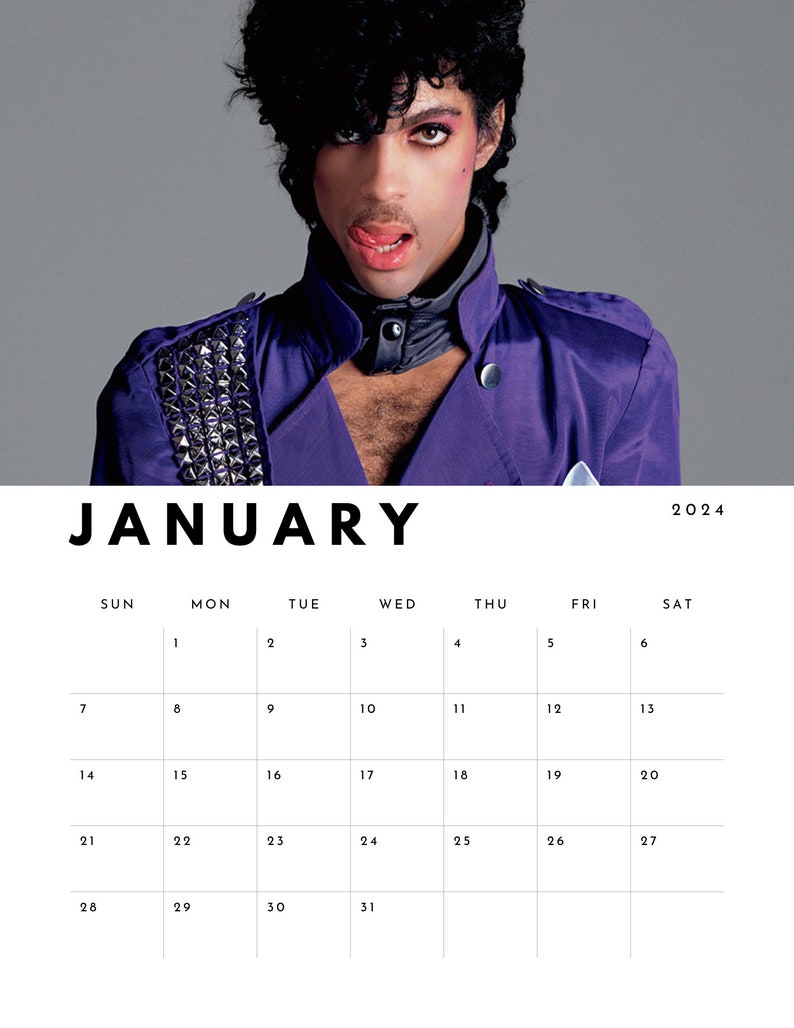 Prince 2025 Calendar Etsy