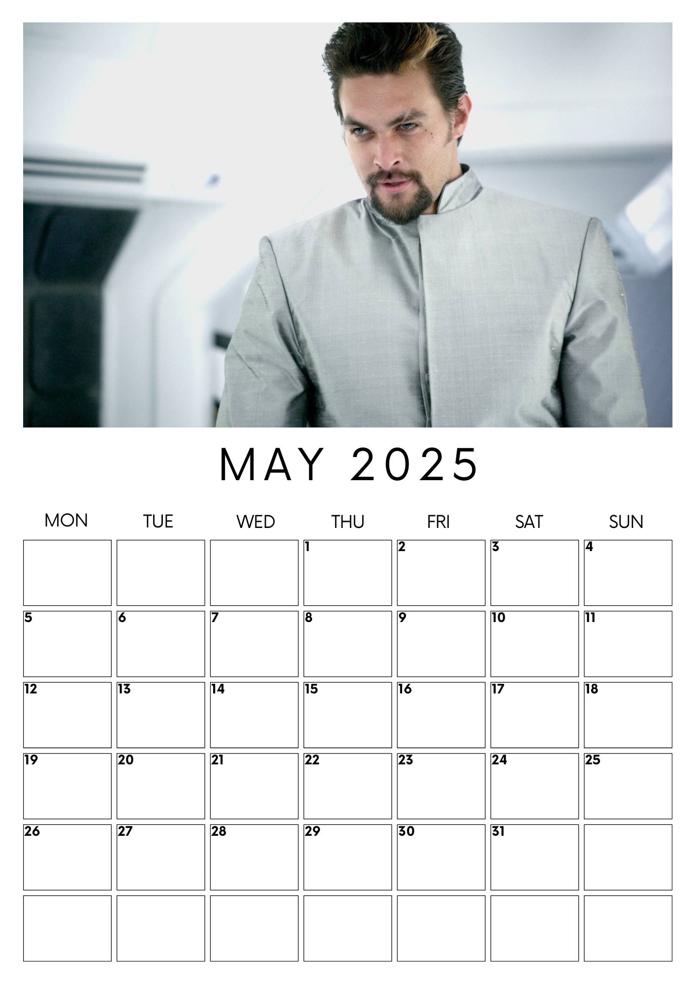 Jason Momoa 2025 Calendar digital Download Etsy