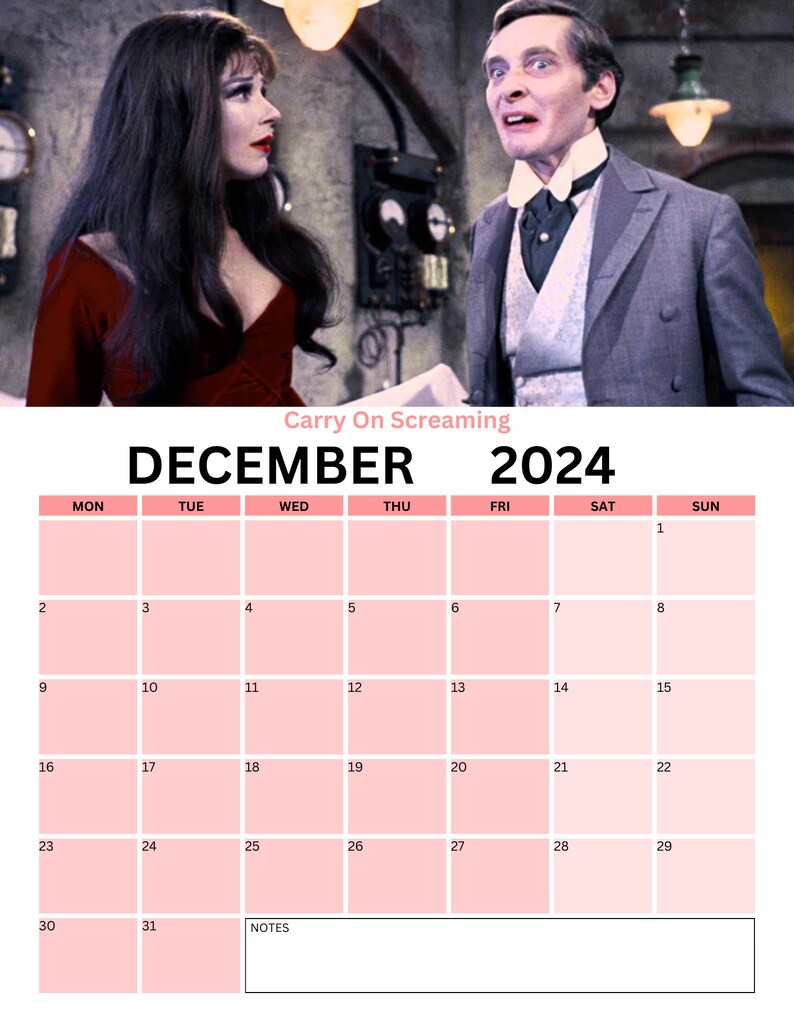 Carry on 2024 Calendar digital Download Etsy