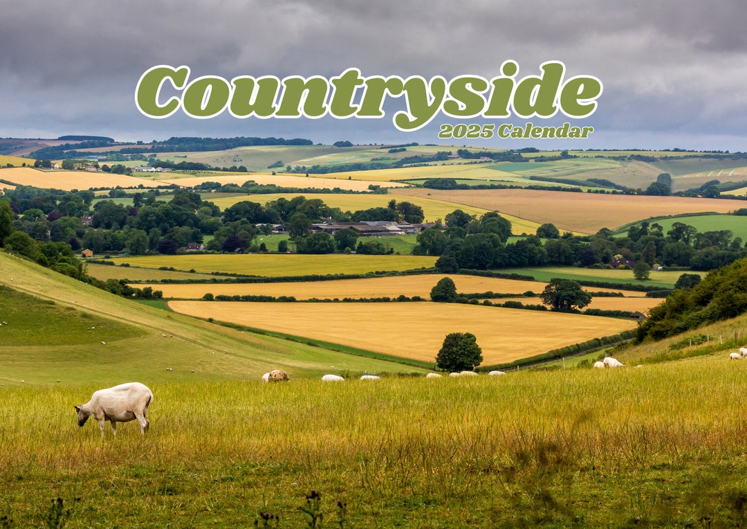 2025 Countryside Calendar A4 Size Etsy