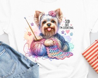 Yorkshire Terrier Crochet Shirt: Funny Dog Mom Gift