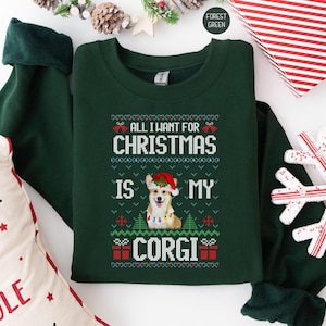 Personalized Corgi Christmas Sweater: Custom Pet Portrait Ugly Sweater