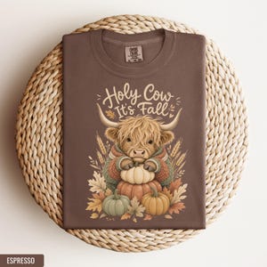 Highland Cow Shirt Cottagecore Fall Tee Pumpkin Sweater Weather Farm Animal Lover Gift
