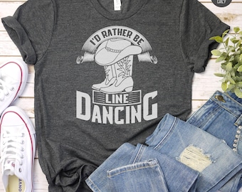 Country Line Dancing Shirt: Western Cowgirl Boots Tee