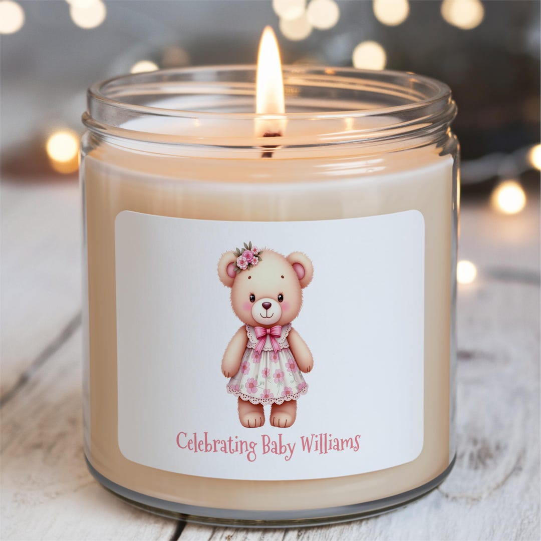 Personalized Baby Shower Candle Gift: Scented Soy Candle for New Mom - Etsy