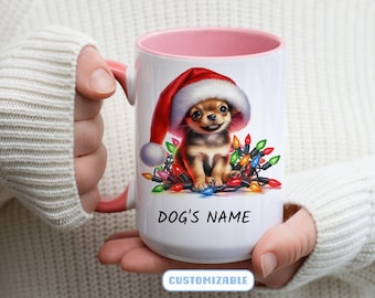 Chihuahua Gift, Personalized Dog Mug, Custom Name Coffee Cup