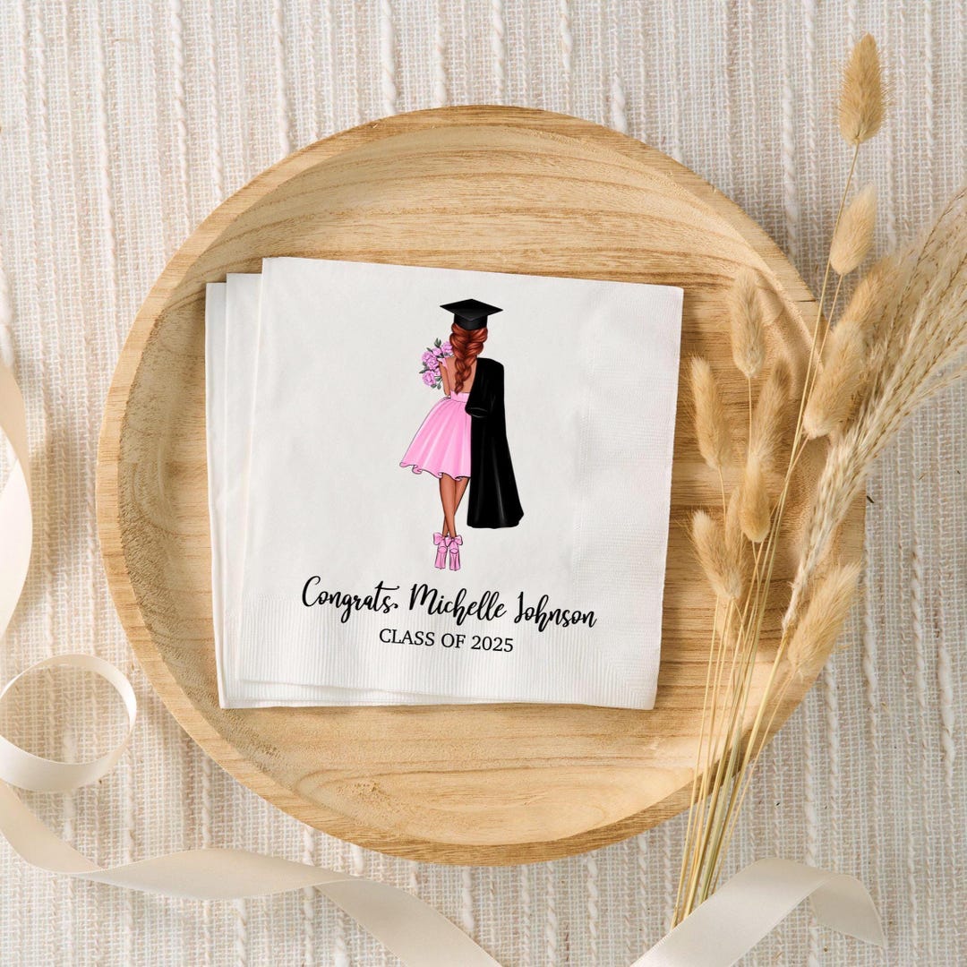 Custom Class of 2026 Graduation Napkins: Personalized Party Decor - Etsy