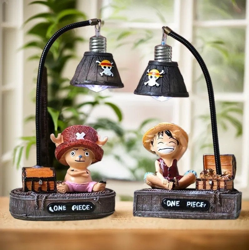One Piece Luffy Figure Lampada a LED 3D,lampada da tavolo Anime
