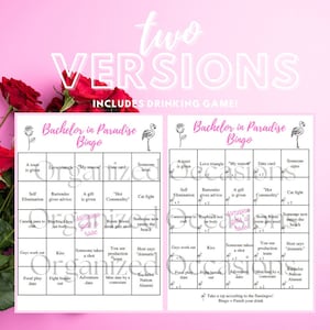 Tarjeta de bingo Bachelor in Paradise, Bachelorette, Descarga digital, Ver fiesta, Descarga instantánea, Bachelor Nation, Juego de beber, Imprimible