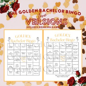 La tarjeta de bingo Golden Bachelor, Bachelorette, Watch Party, Descarga digital instantánea imprimible, Bachelor Nation, Juego de beber, Gerry
