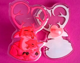 Valentines Day Pin - Deer Couple