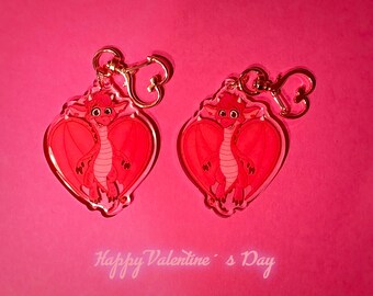 Valentines Day Charm: Dragon + Postcard Print