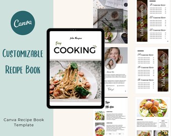 Customizable Recipe Book | Canva Recipe Book Template