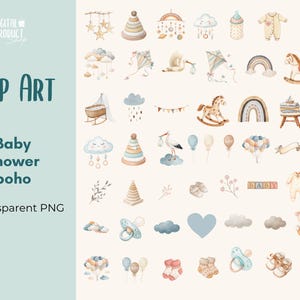 Clipart Boho bébé - Téléchargement instantané Boho bébé - Clipart bébé Boho - Clipart bébé - Clipart bricolage amusant