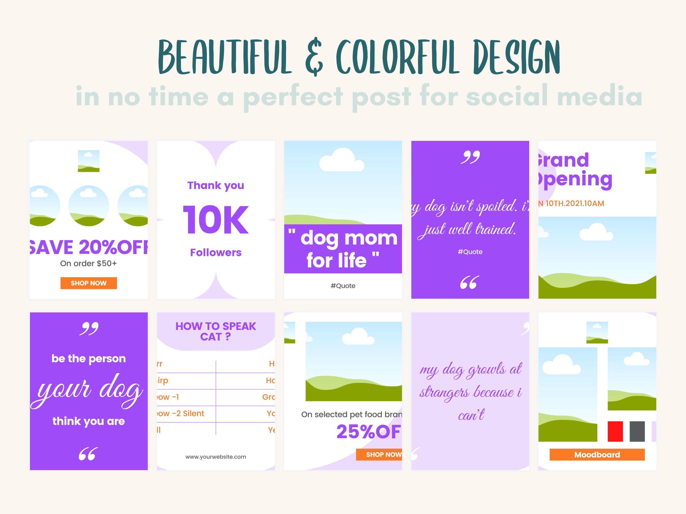 Social Media Template Pack | 30 Editable Canva Templates for Engaging ...
