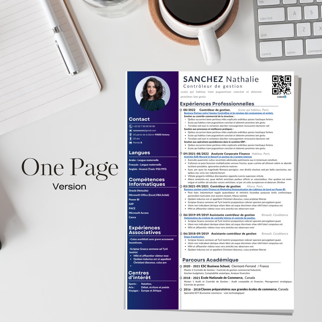 Modèle De CV + Lettre De Motivation Français France Original, CV ...