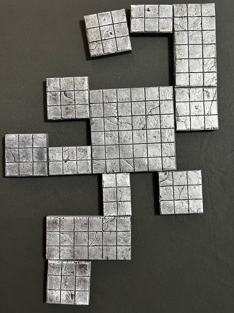 Dungeon Tiles - Sand color- Combo Pack of 5 x 10in and 16 x 5in squares