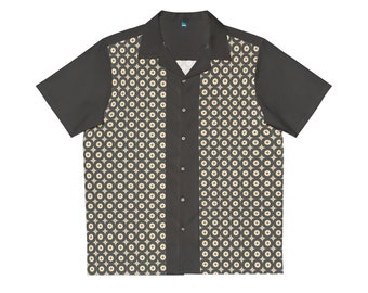Classic Retro Vintage-inspired Men's Bowling Shirt, 1950s/60 style, Hawaiian Shirt, mod, Button-up, rockabilly