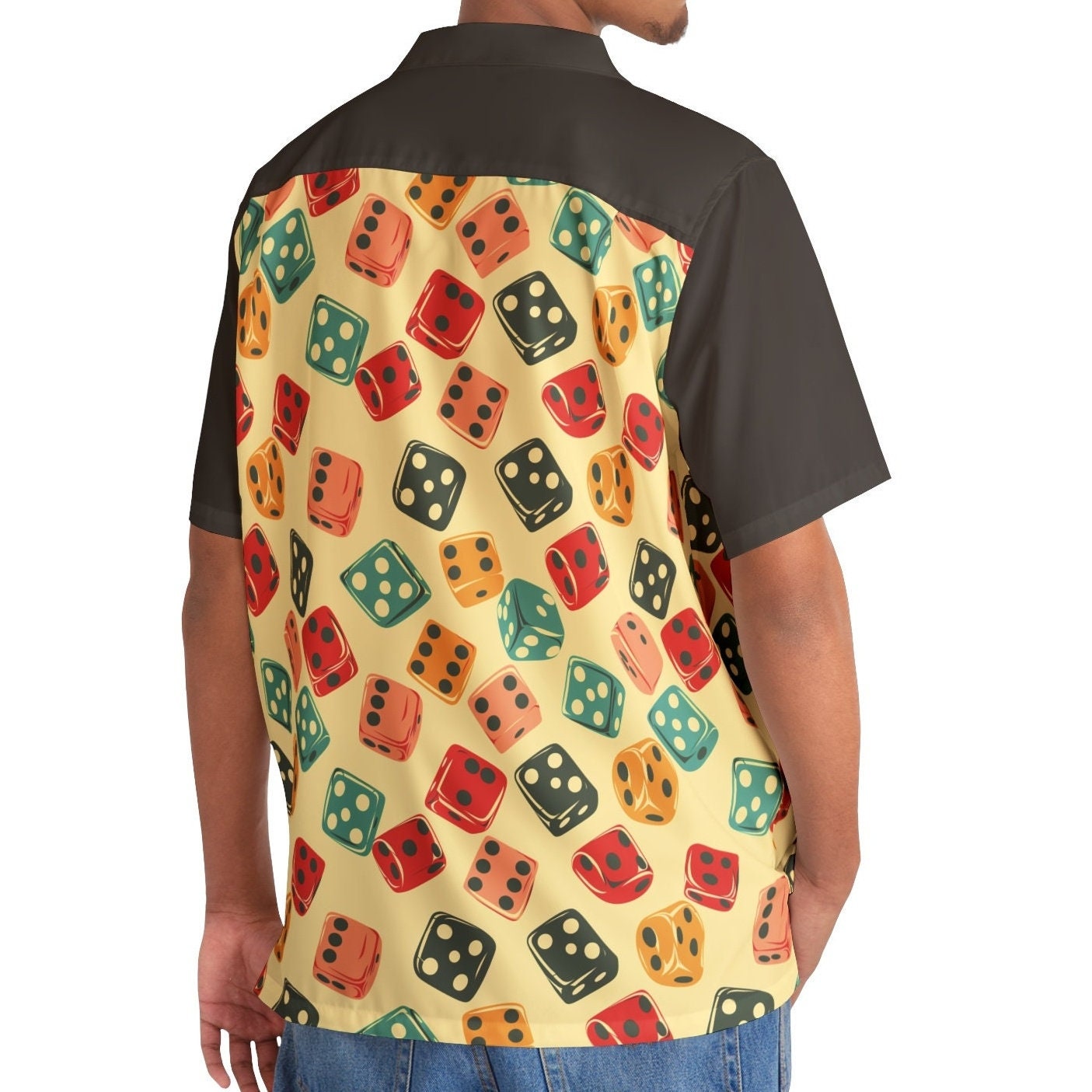 Dice Retro Vintage-inspired Hawaiian Shirt, 1950s/60s style