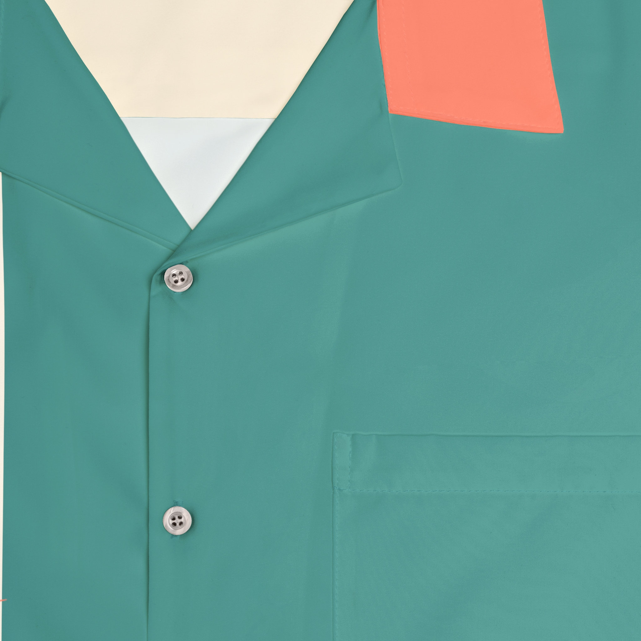 Camicia collo bowling in misto con taschino