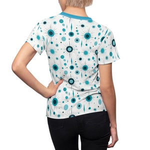 Mid-century Modern, 1950s 1960s Style Retro Women's Polyester Shirt ...