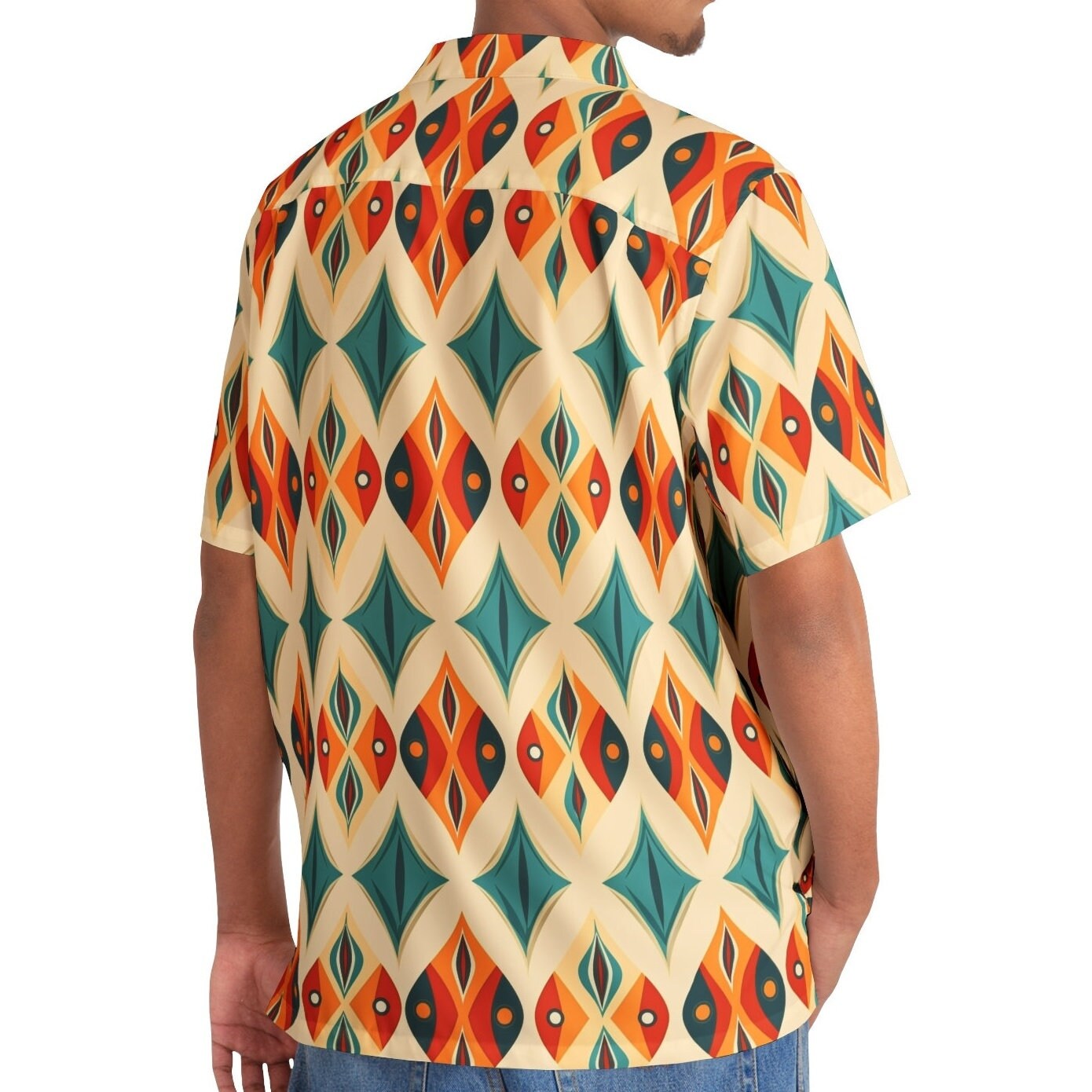 Retro Vintage-inspired Hawaiian Shirt, 1950s style