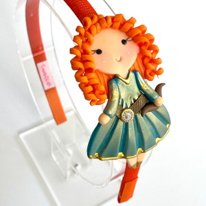 Fascia per capelli Brave Heart / Fascia per capelli principessa / Fiocco principessa / Fascia fatta a mano / Fascia per capelli bambola / Fiocco coraggioso / Vestito da bambina / Il regalo migliore.