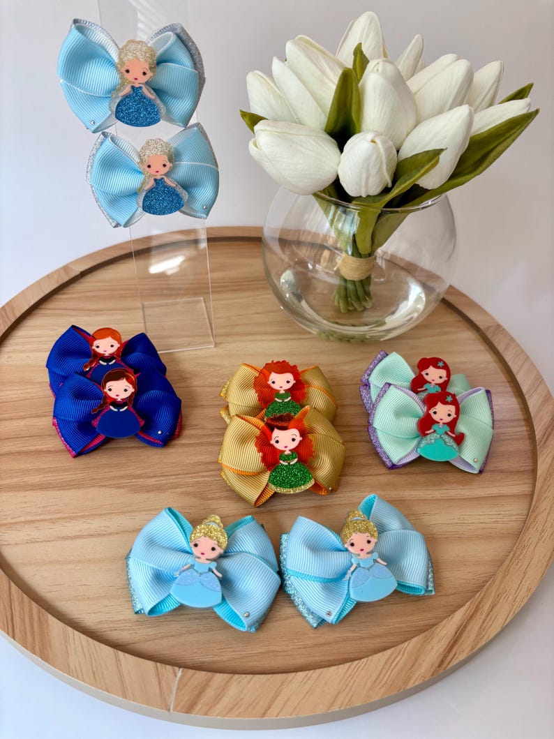 Fairytale Princess Hair Bow: Handmade Grosgrain Ribbon Clip - Etsy