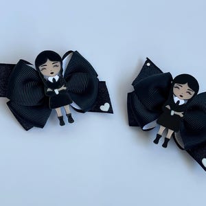 Hair clips | Headband | black bow | Gothic girl headband| Halloween hair clip |Halloween Bow | Costume Headpiece | Best gift .