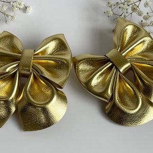 Laço dourado - Laço brilhante - Laço de Natal - Presente de Natal - linda faixa para a cabeça.