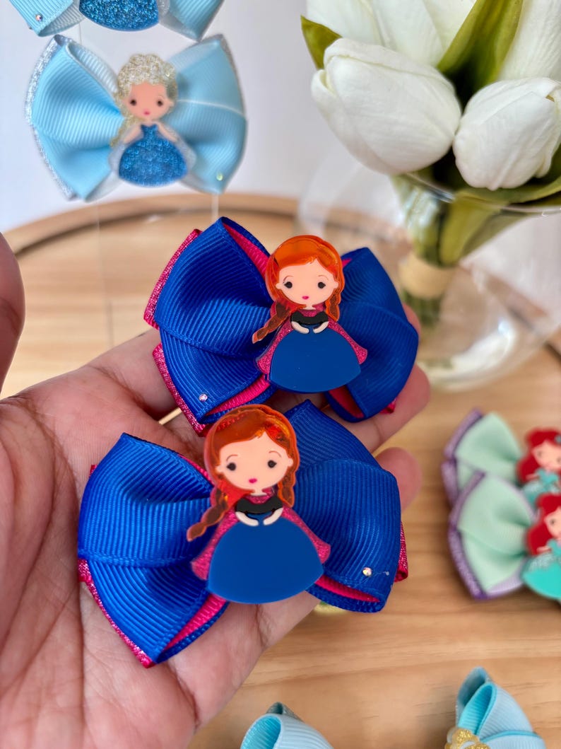 Fairytale Princess Hair Bow: Handmade Grosgrain Ribbon Clip - Etsy