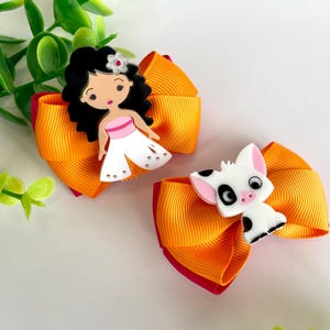 Kokardy Princess Spirit of the Sea | Zestaw 2 spinek do włosów | Opaska na głowę księżniczki | Kokardy dla lalki | Najlepszy prezent | Kostium księżniczki.