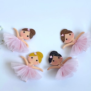Ballerina hair clip | Alligator Clip | Ballerina clay doll clip | Dance hair clip | Doll hair clips |Accessory hair | Valentine’s Day.
