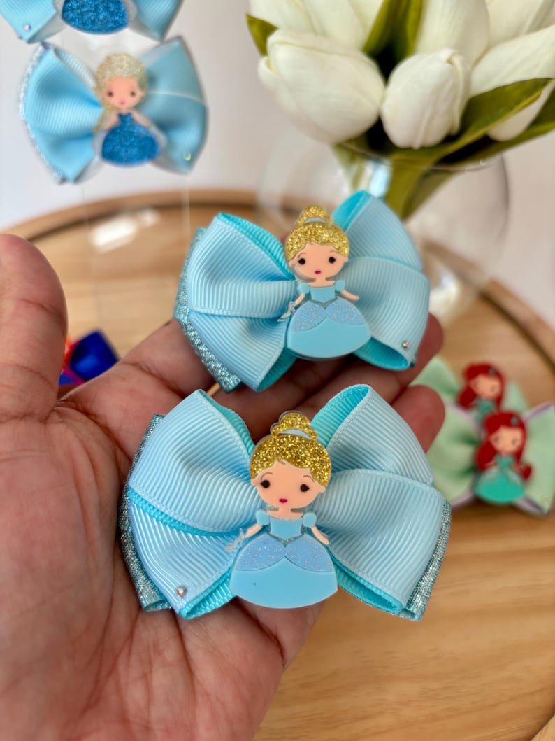 Fairytale Princess Hair Bow: Handmade Grosgrain Ribbon Clip - Etsy