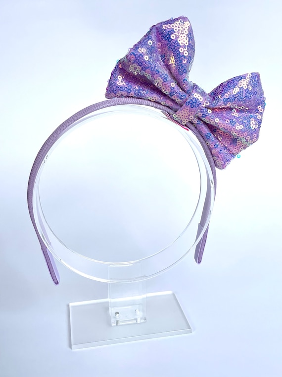 Cerchietto Pasquale Con Fiocco Glitterato E Paillettes – Uovo, Coniglietto E Pulcino – Accessorio Per Feste E Cosplay (1 Pezzo, Viola)