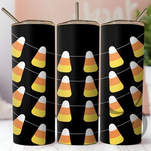 Candy Corn Tumbler Wrap Design, Sublimation Design, Candy Corn, Halloween