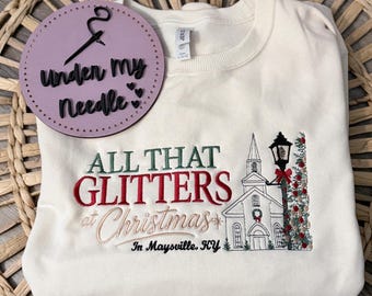 Embroidered Christmas Sweatshirt, Maysville KY Keepsake