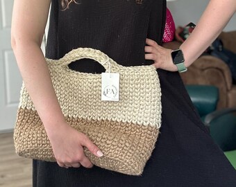 Crochet tote/shopper bag  "JUTTI”