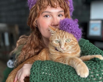 Matching Cat & Owner Berets, Handcrafted Acrylic Yarn Hats