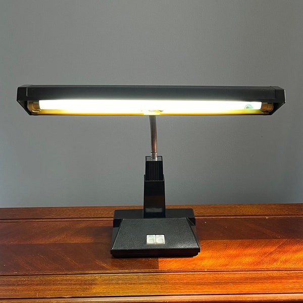 Vintage 70's MCM Industrial Gooseneck Desk Lamp