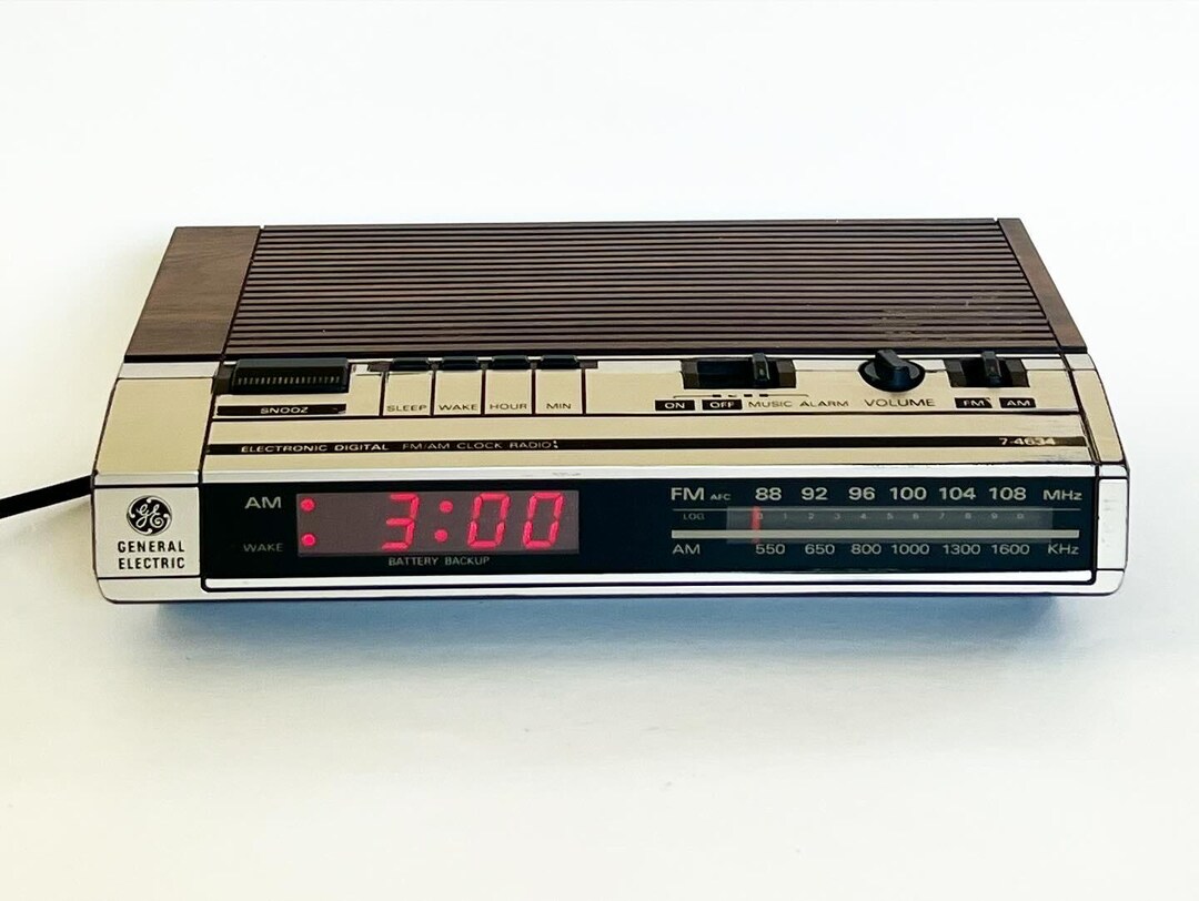 GE FM/AM Electronic Digital Clock Radio 74634B Tested and Works Etsy