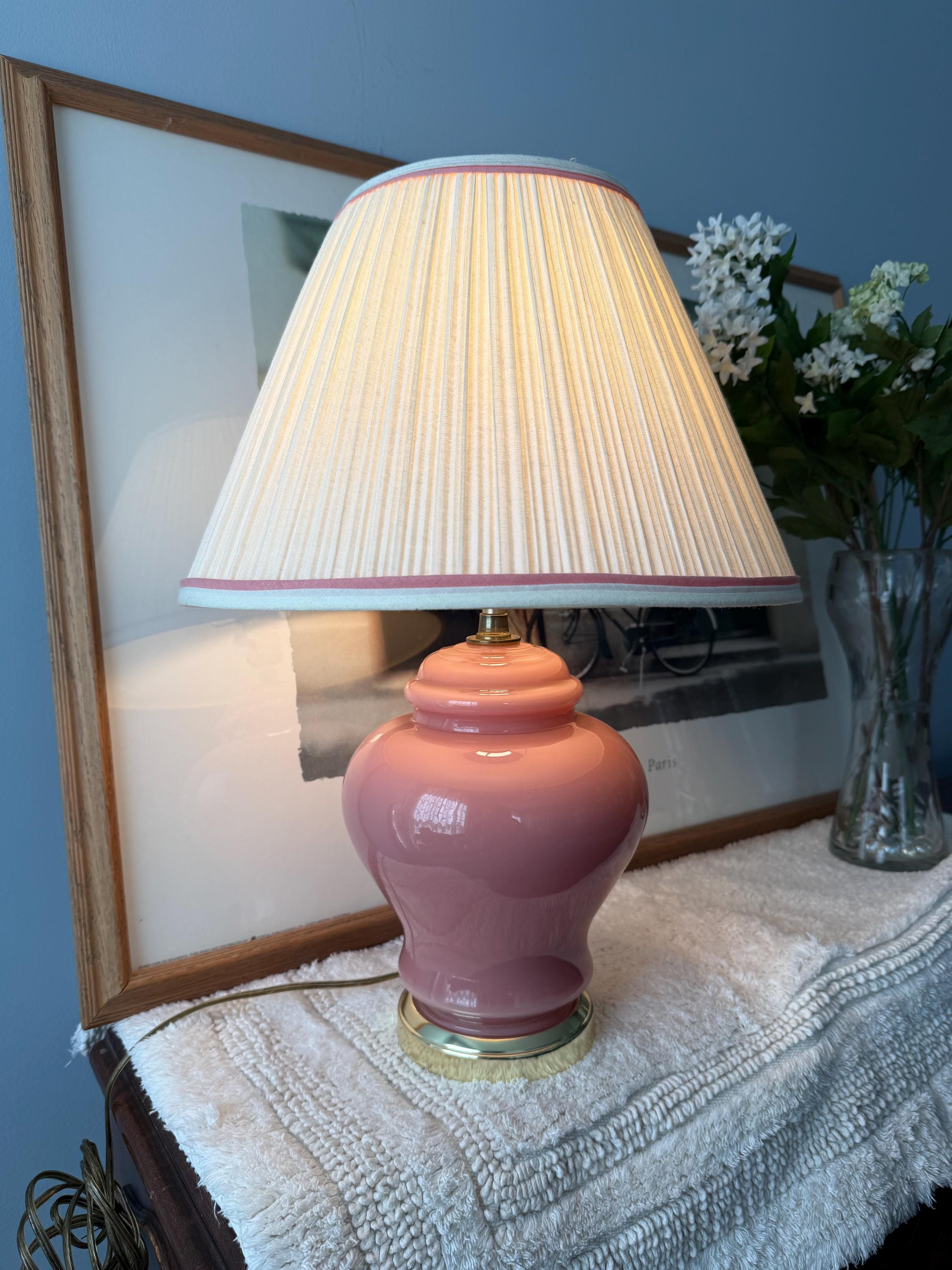 80s Pink Lamp - Etsy