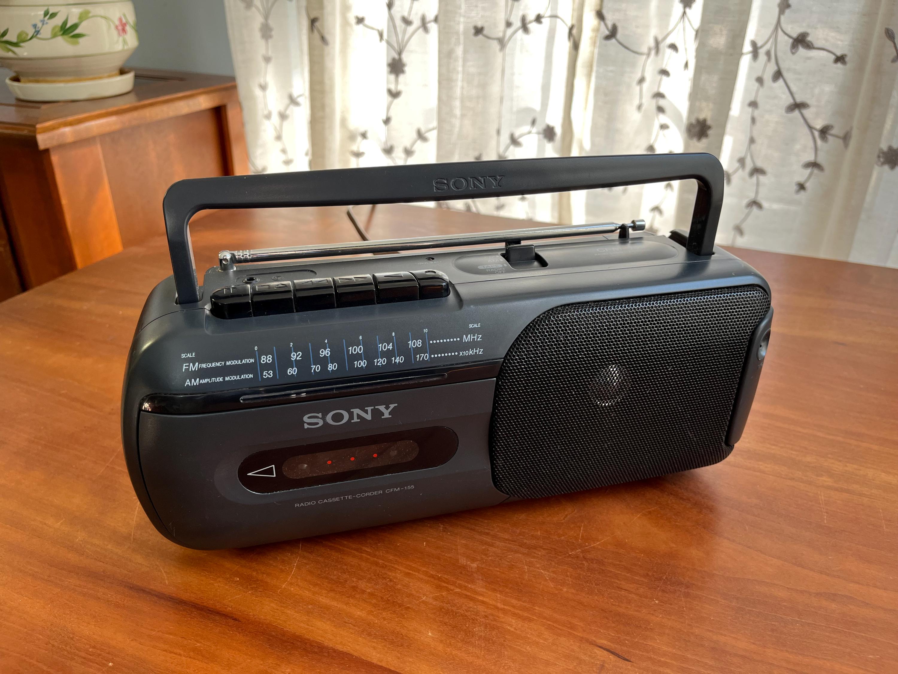 Vintage 80's Sony Portable AM/FM Radio Cassette-corder