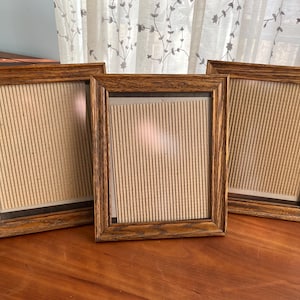Vintage 80&#39;s 8&quot;x10&quot; Wooden, Wall/Tabletop Picture Frames, Set of 3
