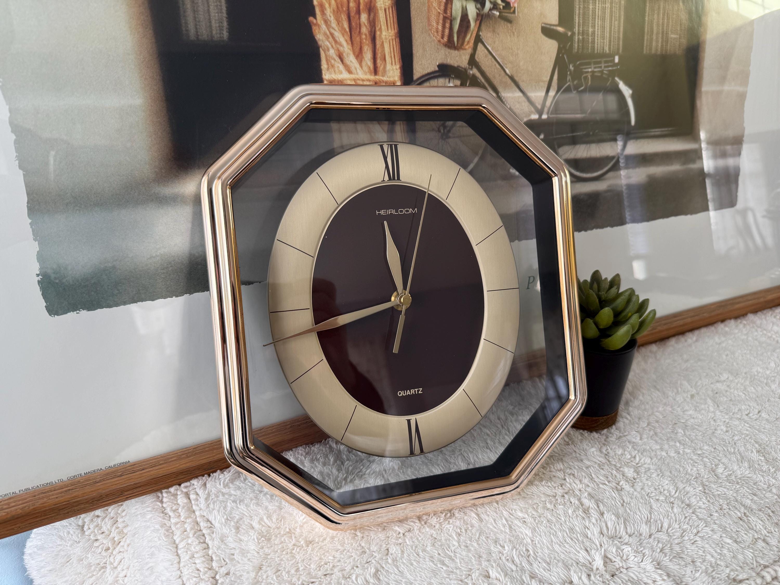 Vintage 80s Heirloom Quartz Wall Clock - Etsy