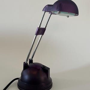 Vintage IKEA ESPRESSIVO telescopic halogen desk lamp in Purple.